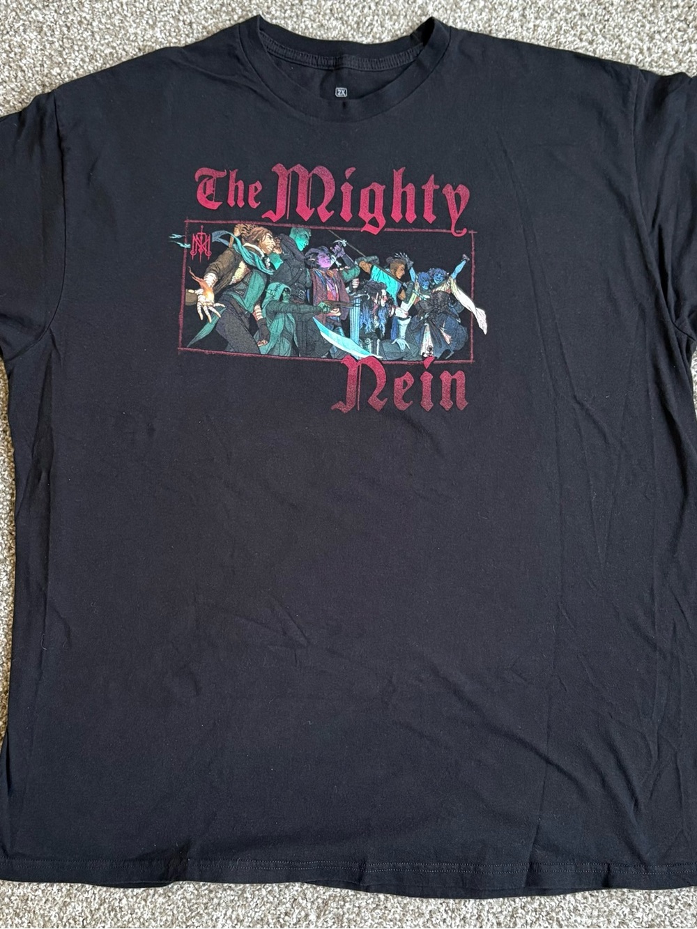 Critical Role The Mighty Nein Anime Graphic Tee - Black XXL